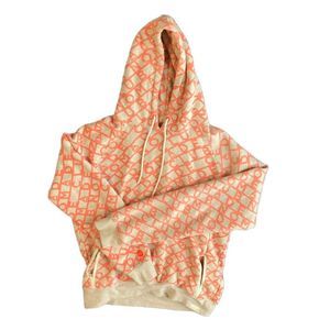 Scotch & Soda Club Nomade Salmon & Beige Pullover Unisex Hoodie, Men’s Medium, W